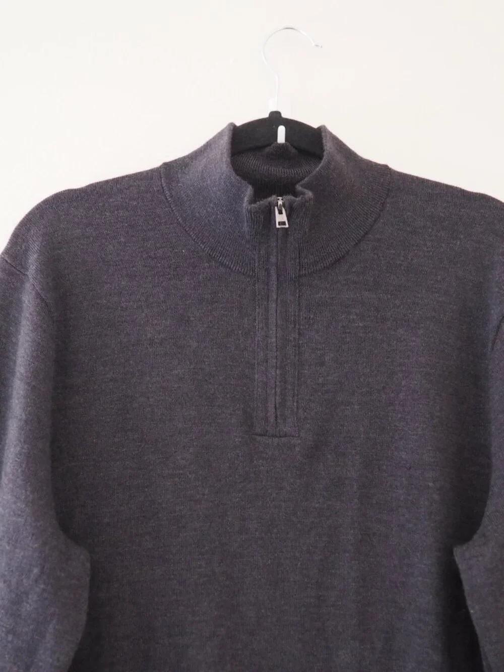 NWT Banana Republic Raoul Italian 100% Merino Wool Half Zip Sweater sz L